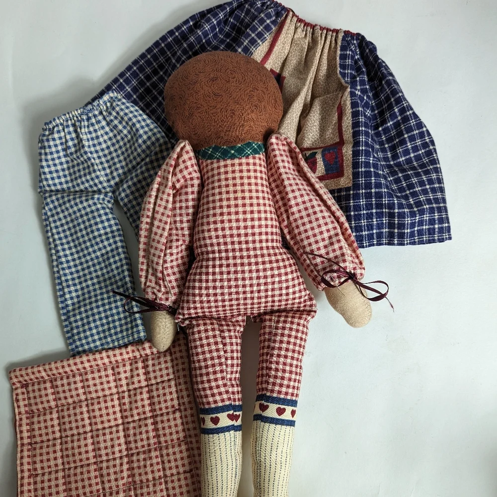 Rustic Rag quilt doll, 15.5" NEW - Picture 4 of 8
